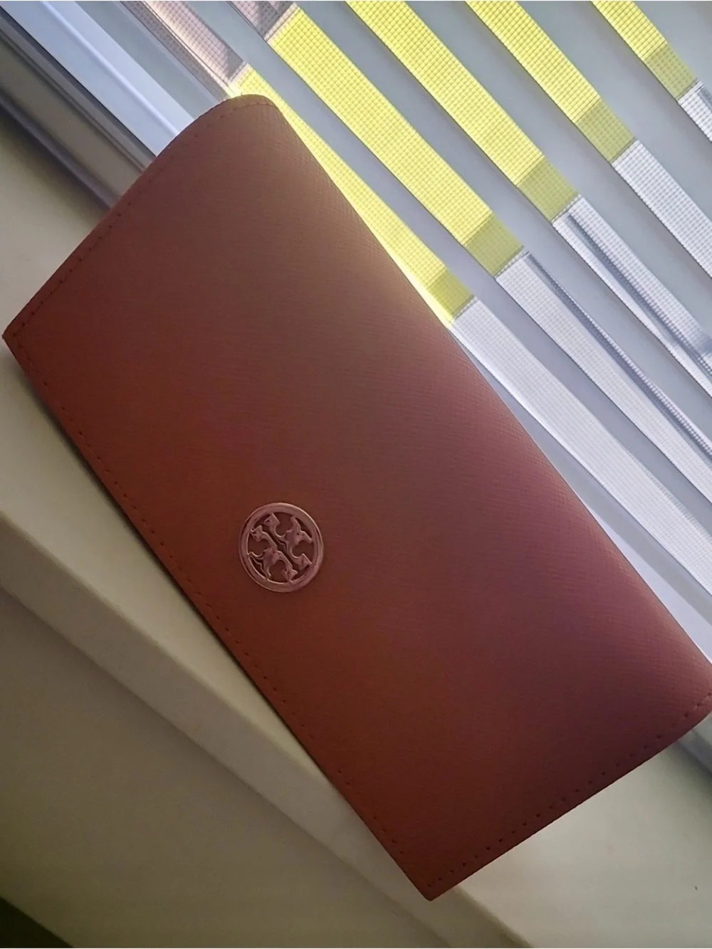 Tory Burch Coral Leather Sunglass Case
